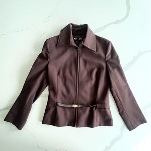 Mango (MNG) Brown Belted Blazer